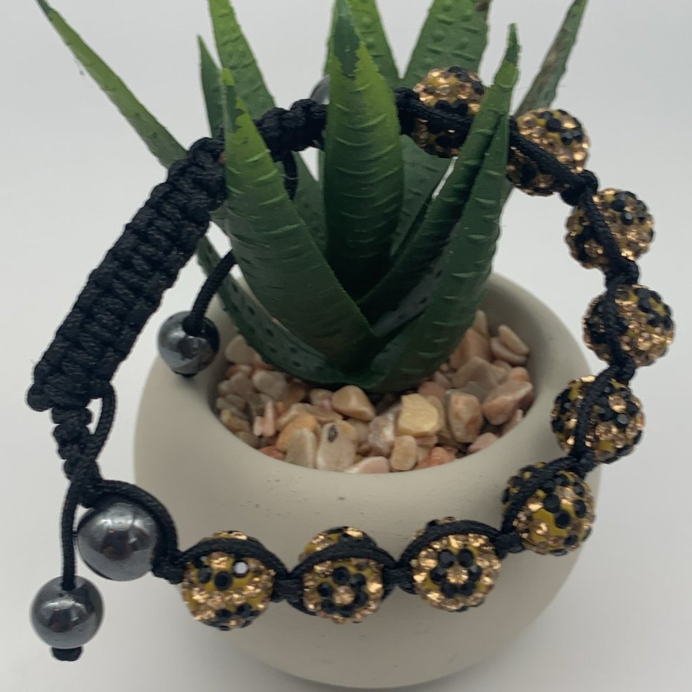 Shamballa Bracelet - leopard design Rhinestones
